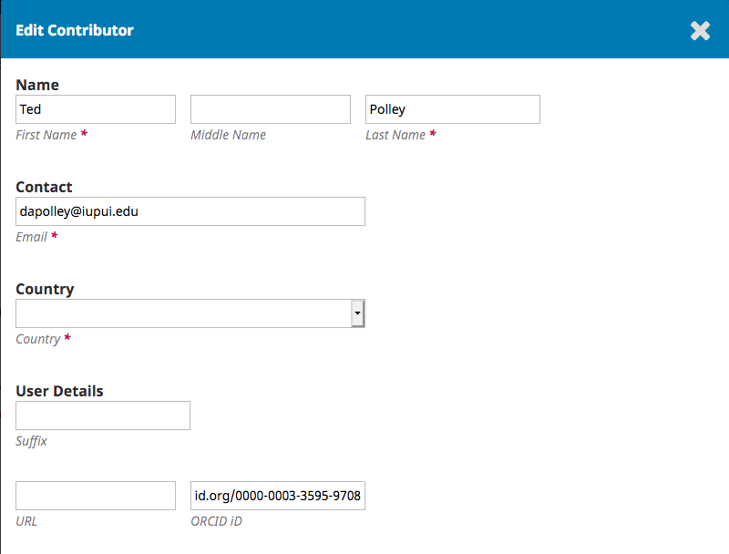 Add ORCID as URL